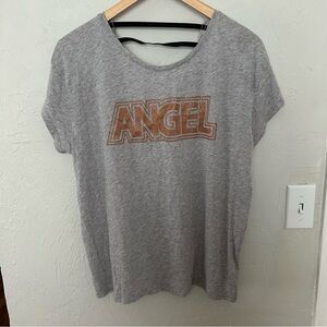 Victoria Sport (Size L) Gray Angel Graphic Women's Top